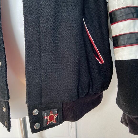 Retro Leather Red Wings Varsity Jacket 1995 Signed - Picture 15 of 16